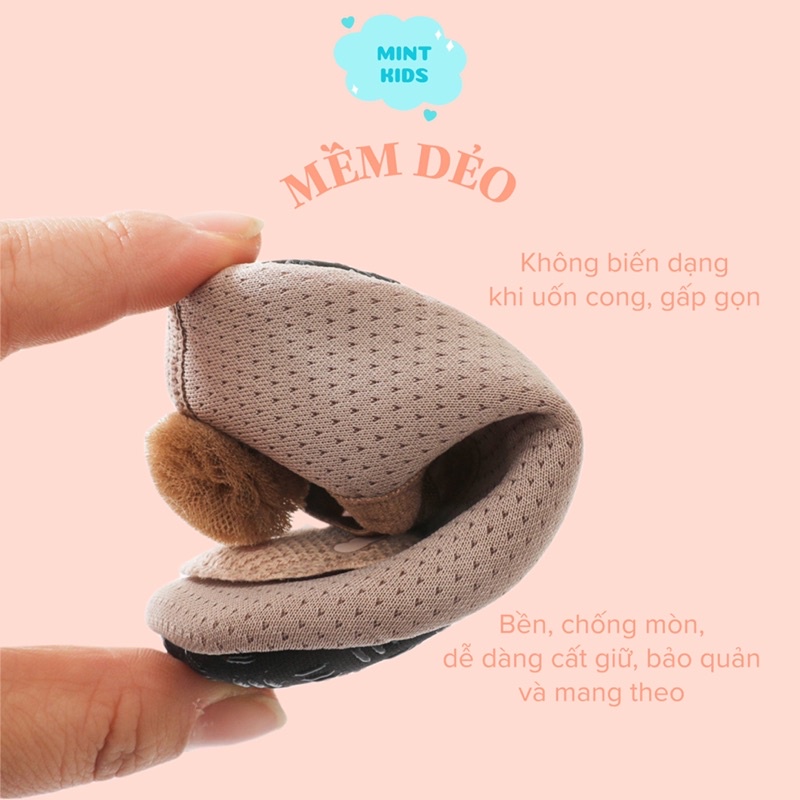 Giày Vải Tập Đi Chống Trơn Trượt Hình Gấu Cho Bé Dưới 2 Tuổi TH-01