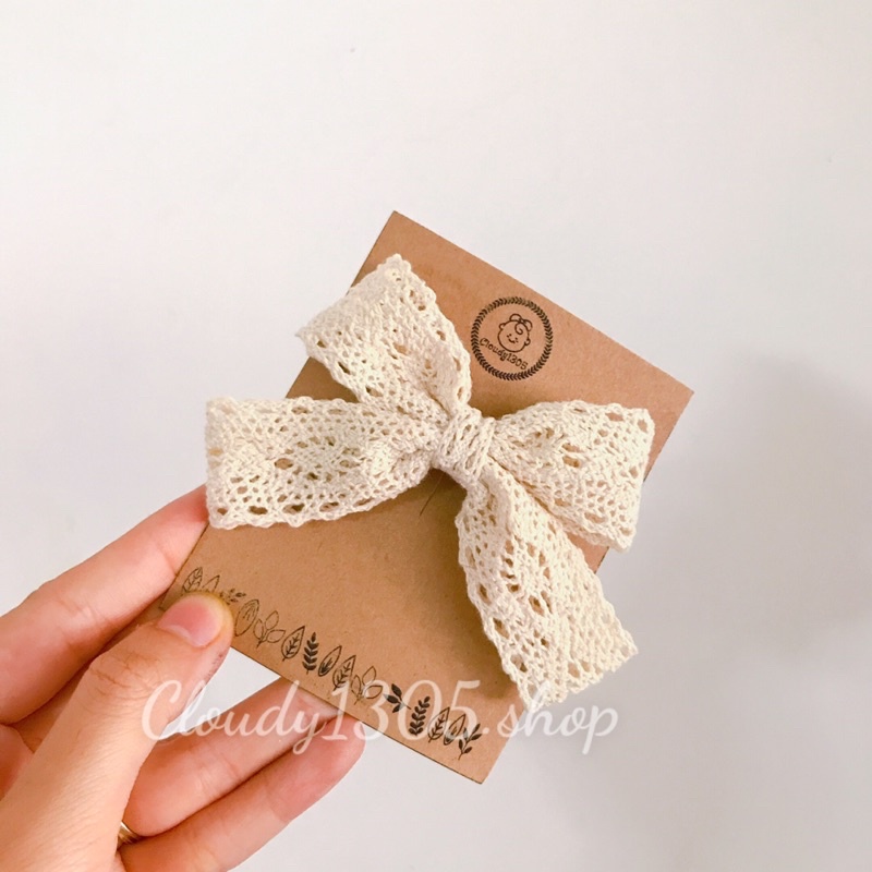 Kẹp nơ mềm mại phong cách tiểu thư