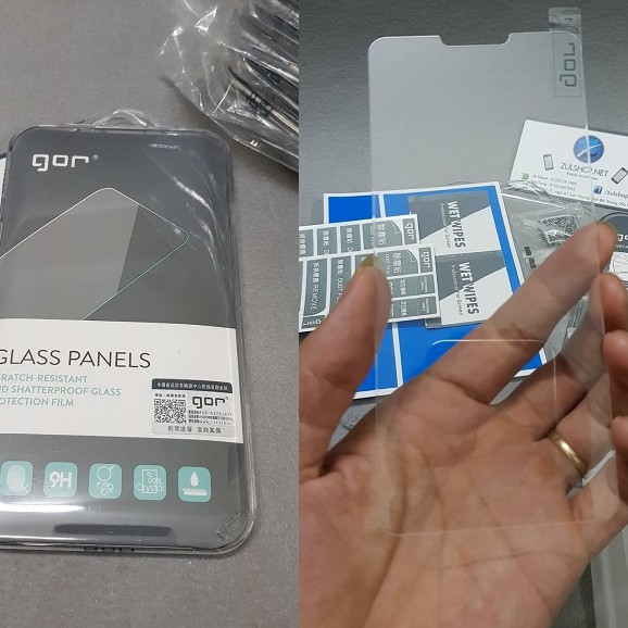 Bộ 2 kính cường lực LG G8, G8 ThinQ Chính Hãng Gor chống vân tay ( Trong suốt )