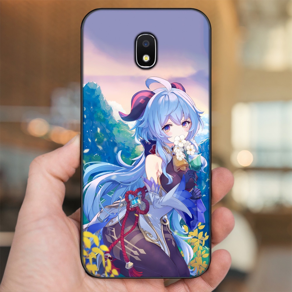 Ốp lưng Samsung J3 Pro, J5 2017, J5 Pro, J7 Pro viền đen in hình Ganyu Genshin Impact