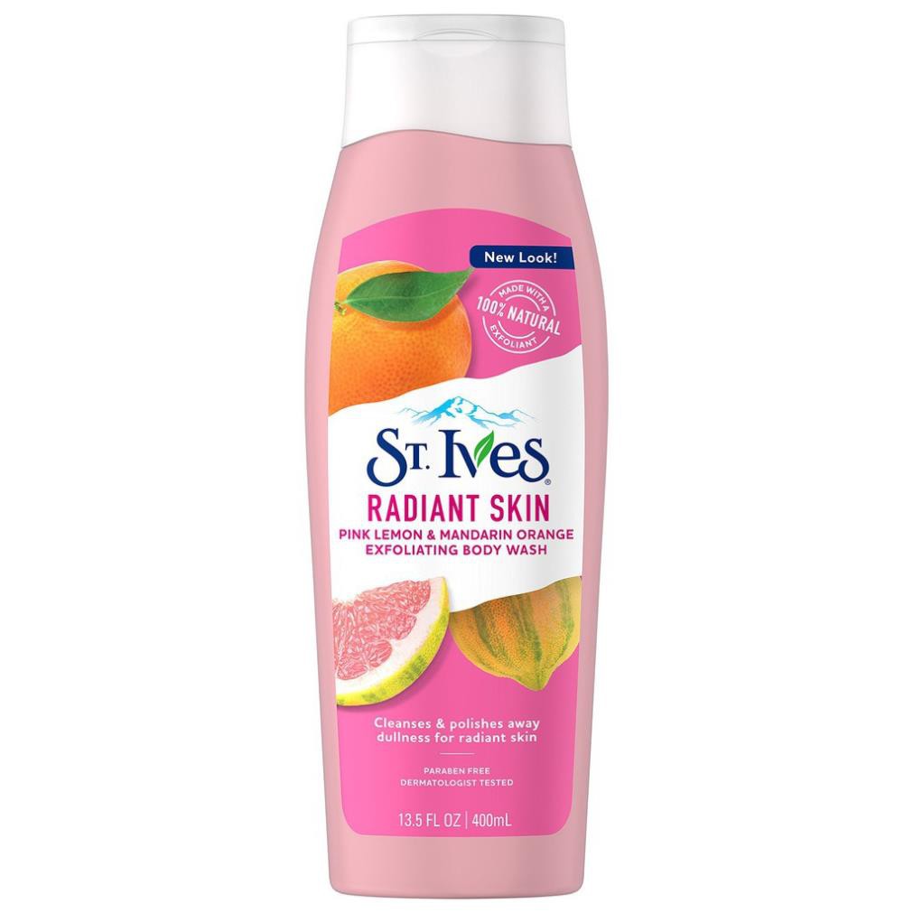 Sữa tắm làm sáng da Hương Cam Chanh St. Ives Even & Bright body wash 709ml