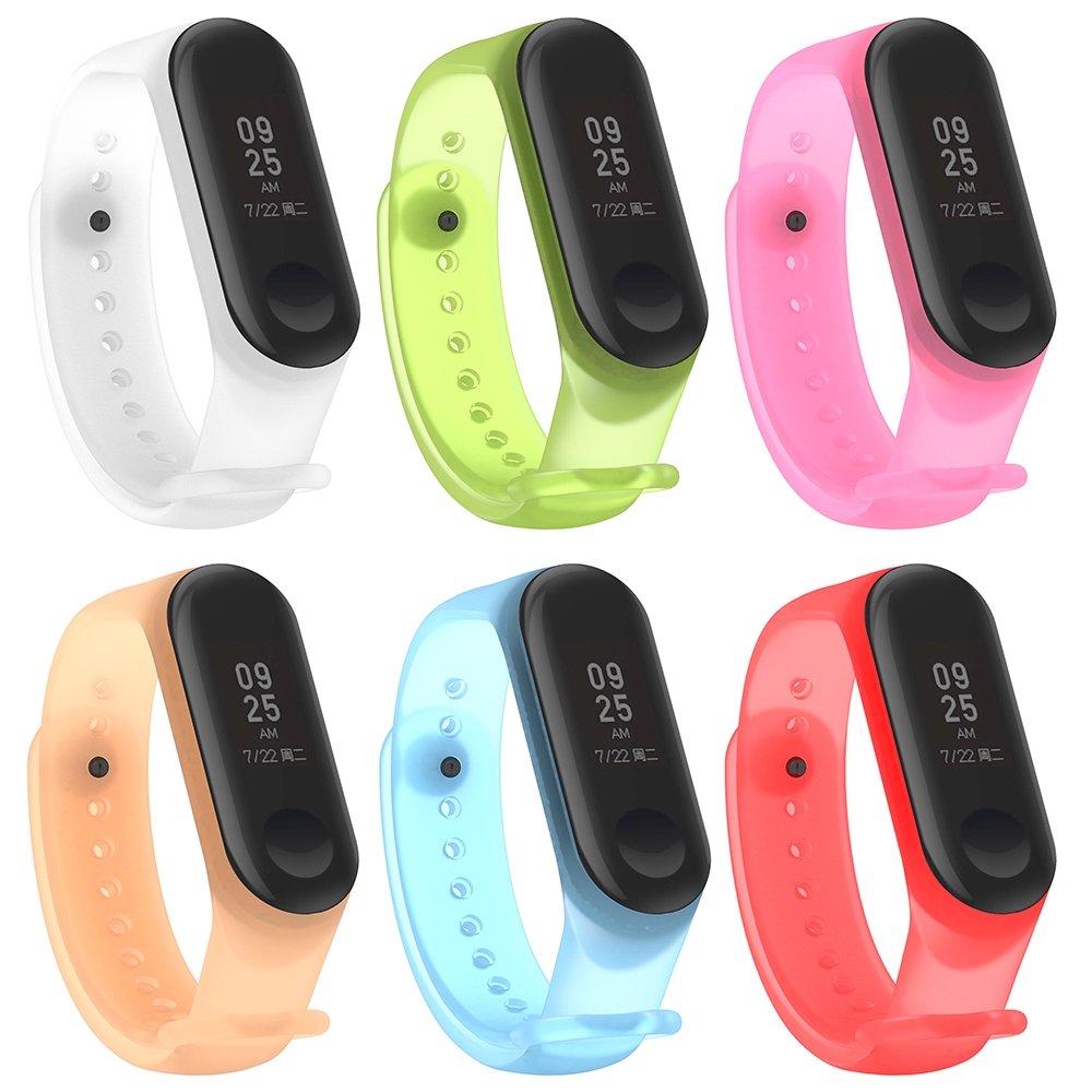 mi band 3 4 strap Dây Đeo Thay Thế Chất Liệu Silicon Thiết Kế Nhiều Lỗ Thời Trang Cho Xiaomi Mi Band 4 Miband 3 / Mi Band3