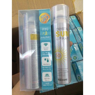 [HSD 2022][Chính Hãng] Xịt chống nắng Crystal Sun Spray Hàn Quốc [ RECIPE CRYSTAL SUN SPRAY SPF 50 + PA+++ ]