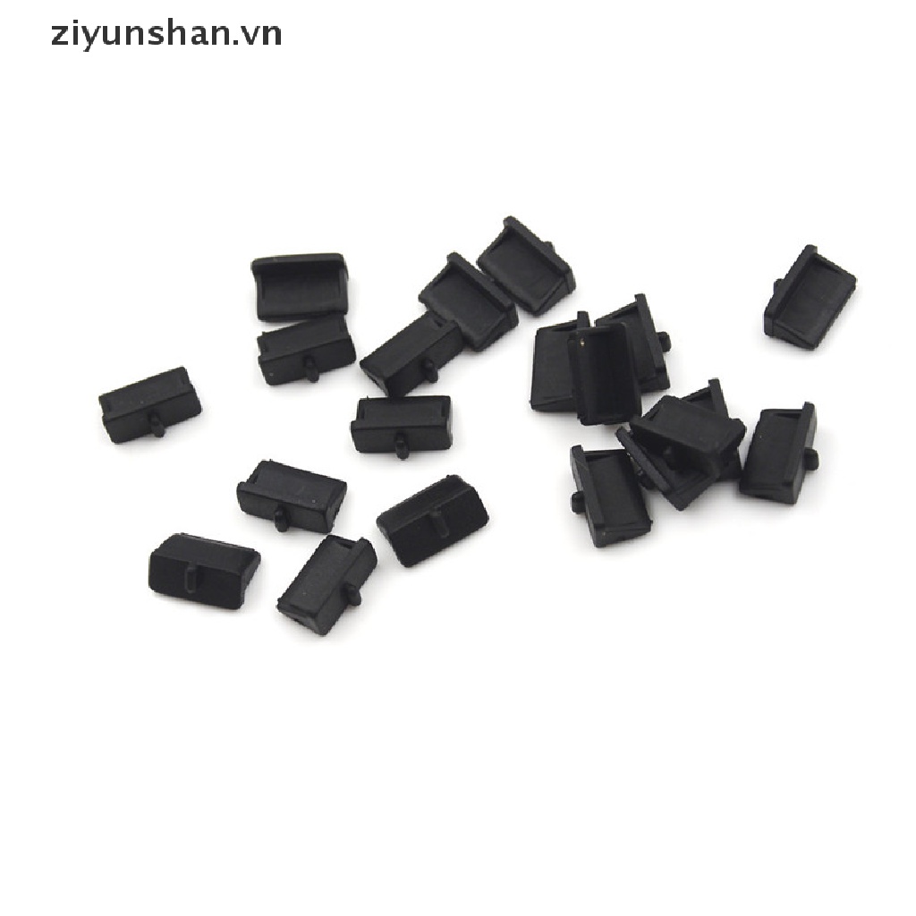 ziyunshan 20pcs Soft Plastic USB Port Plug Cover Cap Anti Dust Protector for Female End vn