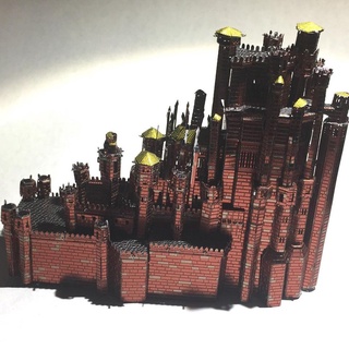 Mô hình 3d kim loại lâu đài red keep