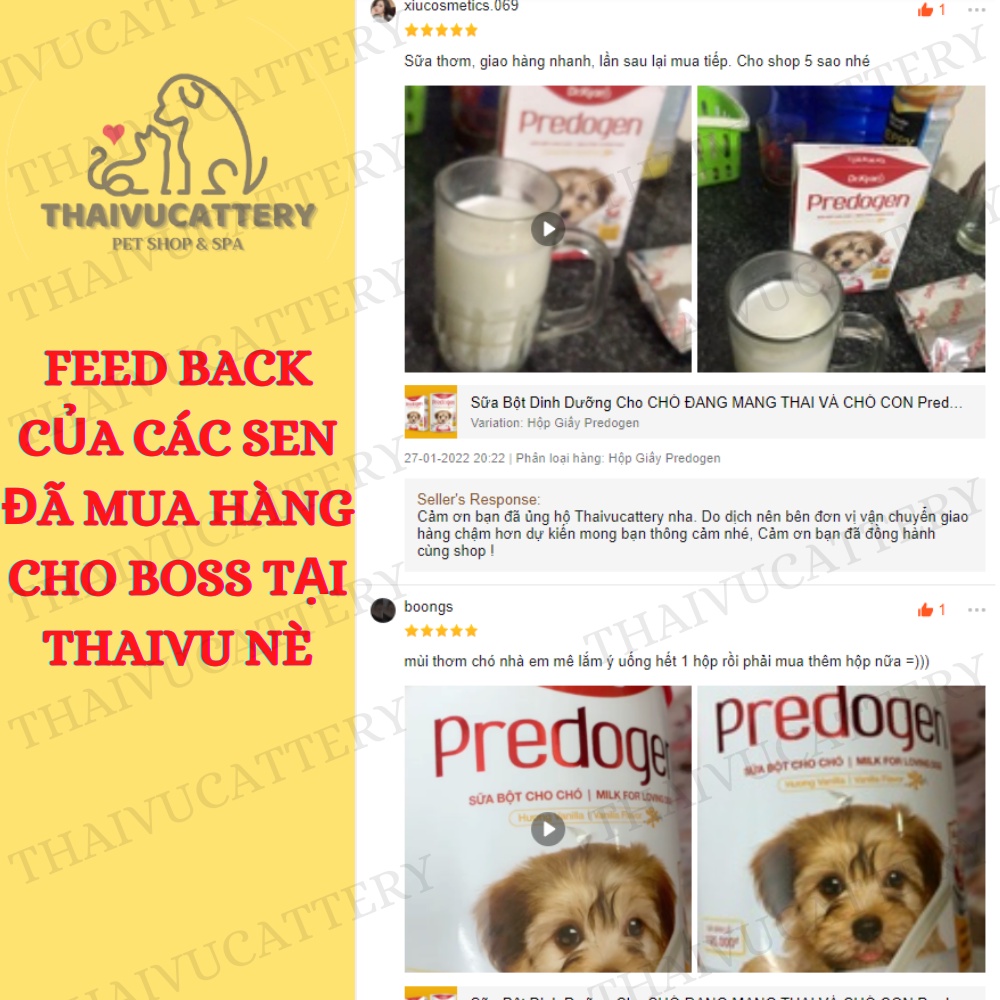 Sữa Bột Dinh Dưỡng Cho CHÓ ĐANG MANG THAI VÀ CHÓ CON Predogen Dr.Kyan Hộp 400g