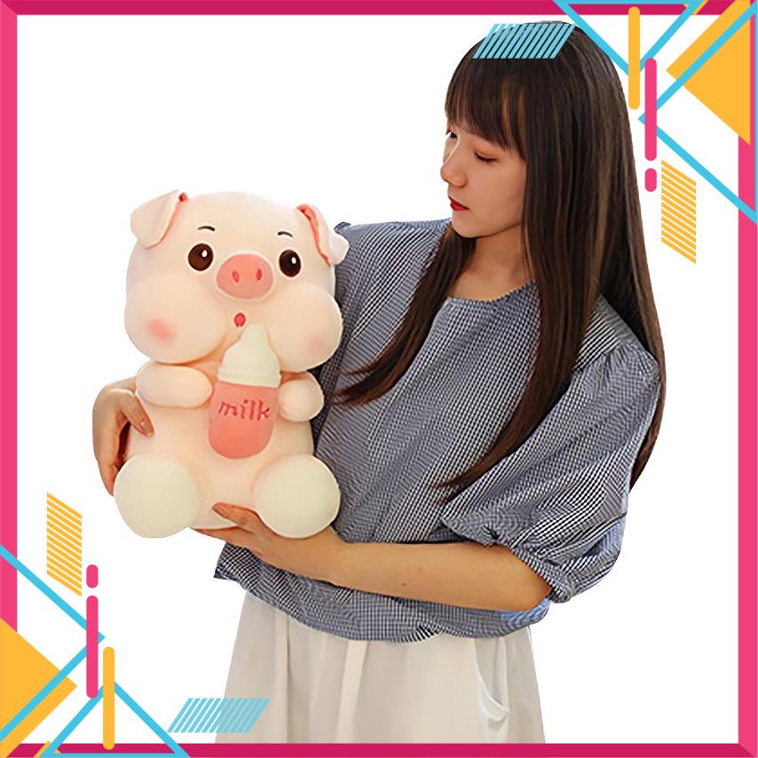 Gấu bông heo con hút sữa