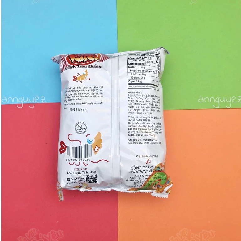 Bim bim Oishi snack tôm miếng 40g