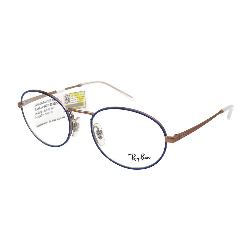 RB6439-Gọng kính nam nữ Rayban chính hãng (52-18-140), thiết kế dễ đeo, bảo vệ mắt