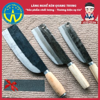 Bộ 3 dao thái thịt sắc bén thép nhíp ô tô chất lượng cao [Tặng kèm đá mài]