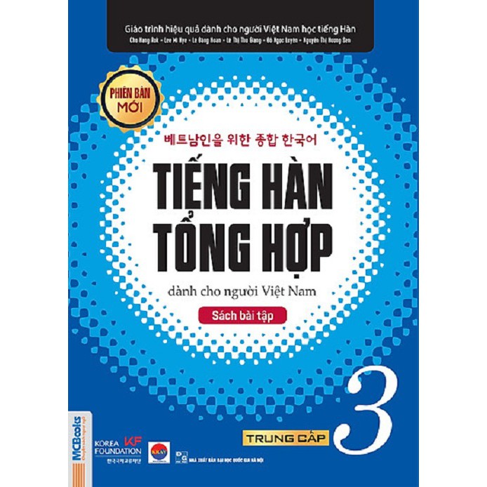 Sách - Tiếng hàn tổng hợp - dành cho người việt nam  - sách bài tập  ( trung cấp 3 )