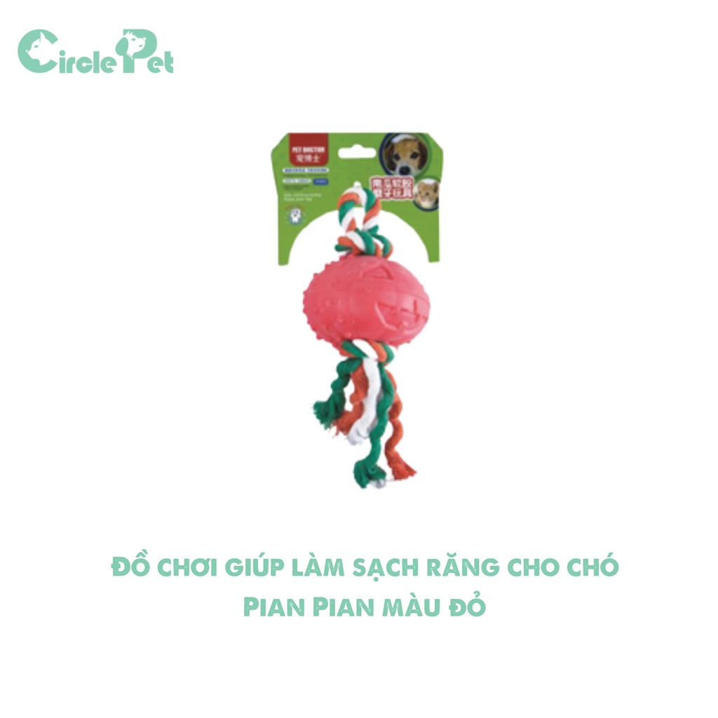 Đồ Chơi Cho Chó Pian Pian Bằng Cao Su Hình Bí Ngô Giúp Làm Sạch Răng - Circle Pet