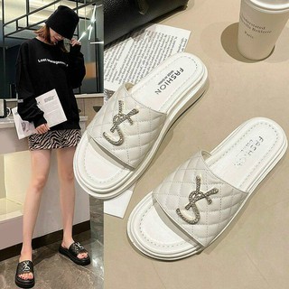 Dép nữ đế 3P quai ngang phối khóa YS