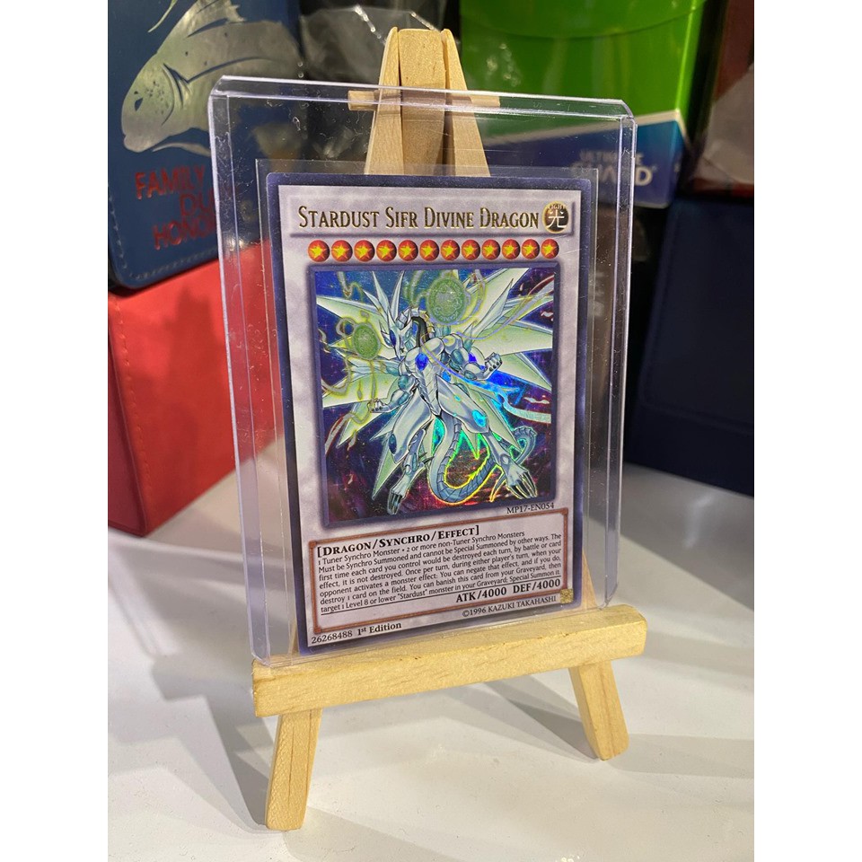 Lá bài thẻ bài Yugioh Stardust Sifr Divine Dragon - Ultra Rare - Tặng bọc bài nhựa bảo quản