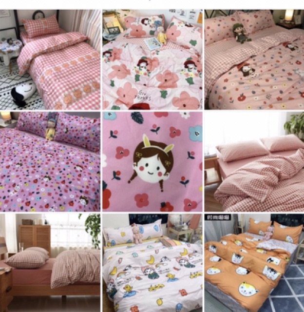 Bộ  chăn ga gối cotton poly nhập khẩu