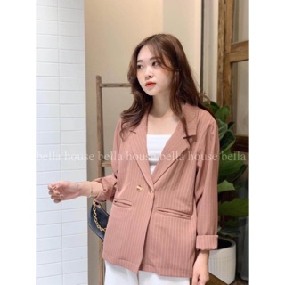 Áo blazer kẻ sọc