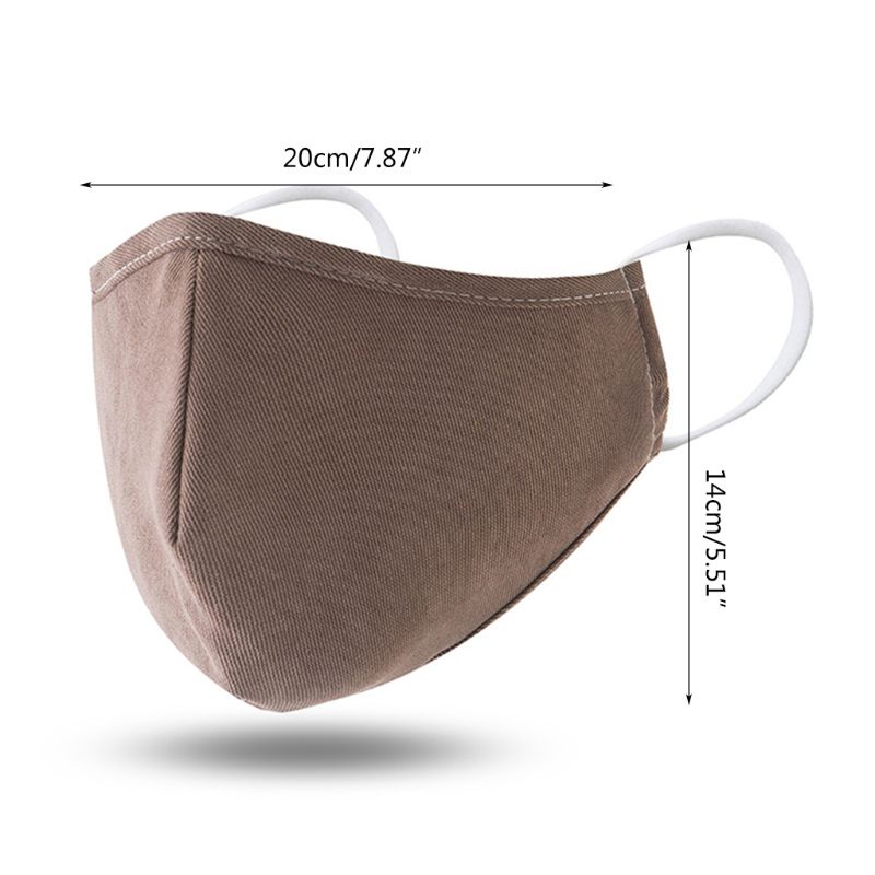Khẩu Trang Cotton Màu Sắc Đơn Giản Chống Gió Tiện Dụng
