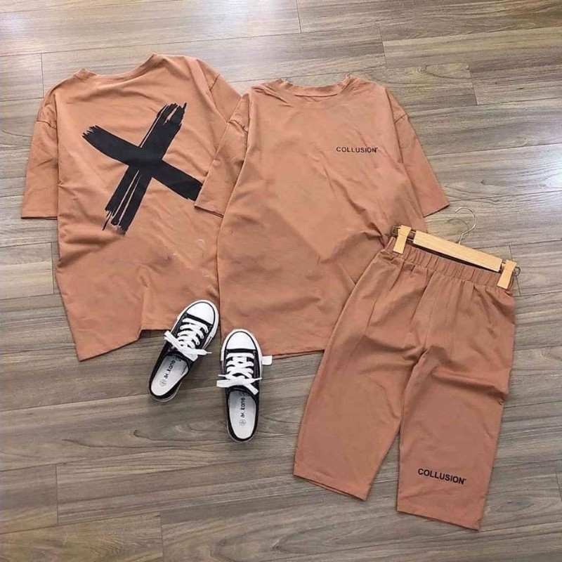 Đồ Bộ Nữ Đồ Mặc Nhà Đẹp Dễ Thương Lửng X Set Đồ Bộ Nữ Quần Lửng Thun Cotton Thể Thao Co Giãn Tốt Bigsize Ad06