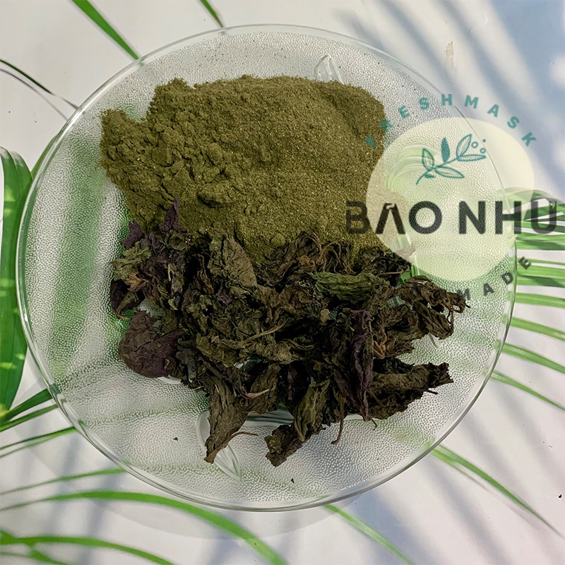 Bột tía tô nguyên chất chăm sóc da mụn viêm, hỗ trợ mờ thâm nám