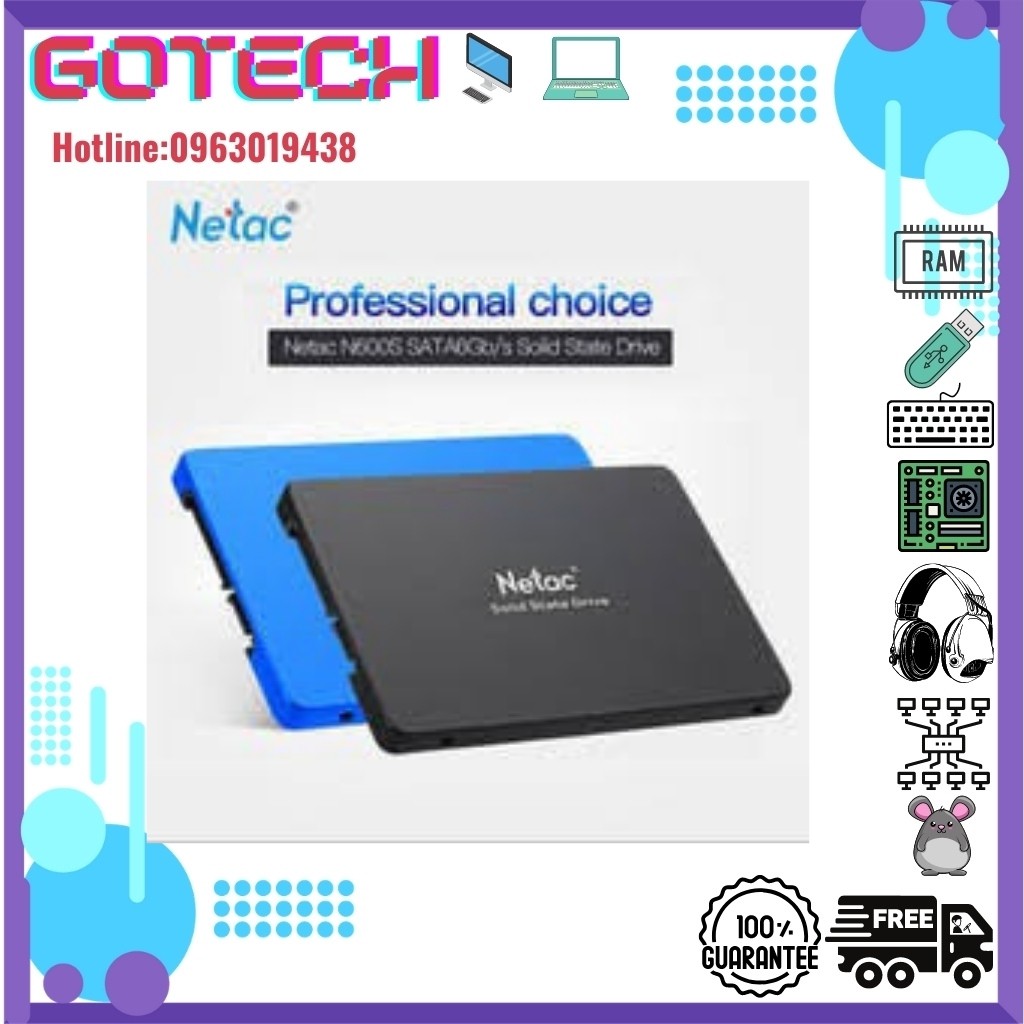 Ổ Cứng SSD Netac 120GB 128GB 256GB - Hàng Chính Hãng, Full Box, Bảo Hành 36 Tháng | BigBuy360 - bigbuy360.vn