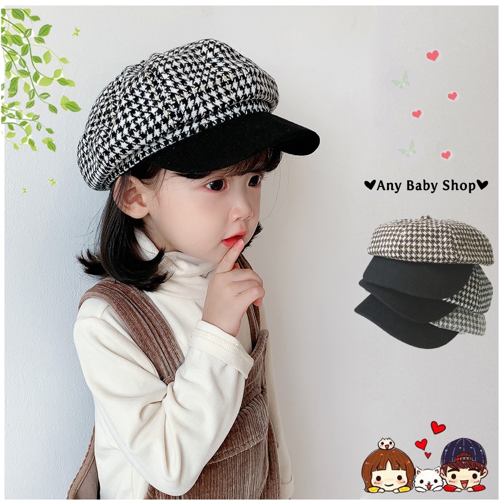 Nón mũ bánh tiêu-nón mũ Beret|Bê rê sọc caro nhiều màu cho bé trai bé gái ❣❣
