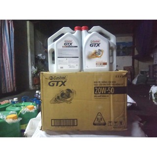 Dầu nhớt CASTROL GTX 20W-50 SL/CF 6 can *4L