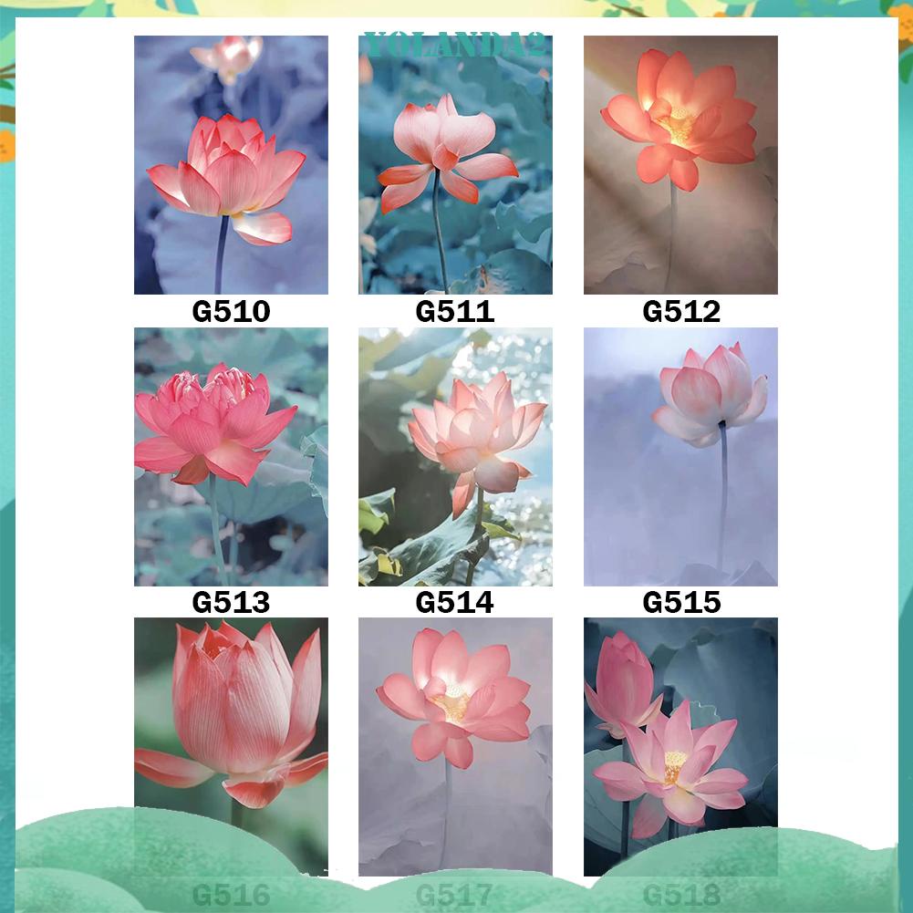 Tranh Đính Đá Kim Cương Toàn Bộ 5D DIY Hình Vẽ Hoa Sen