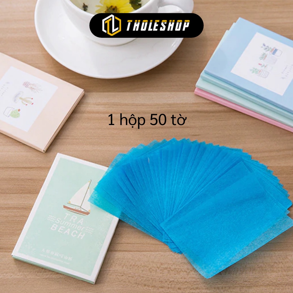 Giấy Thấm Dầu - Hộp Giấy Thấm Dầu Da Mặt 50 Tờ, Giữ Da Sạch, Không Bị Bã Nhờn 7305