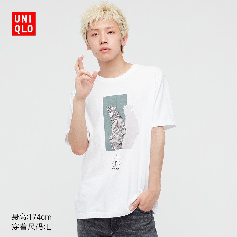 Áo thun Uniqlo tay ngắn cổ tròn in họa tiết nhân vật truyện tranh dành cho cặp đôi UT440679
