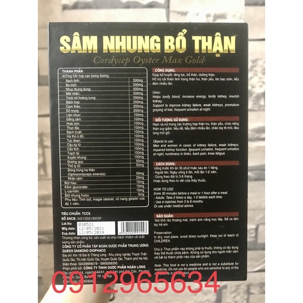 Sâm nhung bổ thận tăng cường sức khỏe của nam và nữ