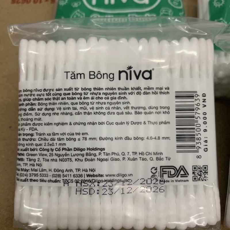 Tăm bông Niva Cotton Buds 100 que