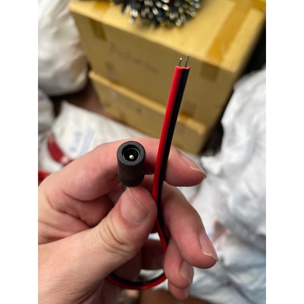 Dây DC đỏ đen 12V lõi đồng loại tốt cấp nguồn cho camera giám sát