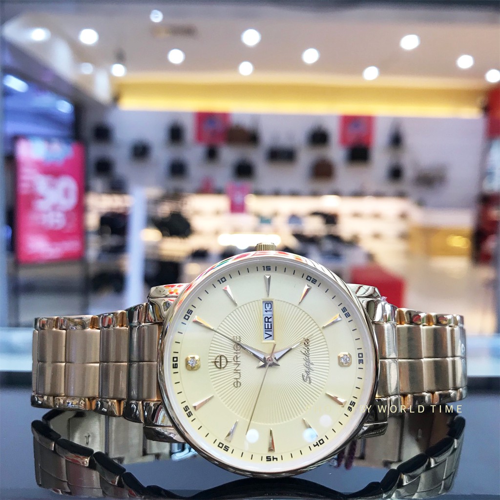 Đồng hồ nam sunrise DM747SWC  chính hãng full box  sapphire chống xước , chống nước, bảo hành 3 năm | BigBuy360 - bigbuy360.vn