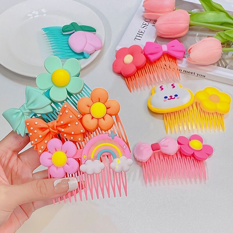 Lược cài tóc con gọn gàng cho bé chống gãy rụng tóc nhiều màu sắc dễ thương