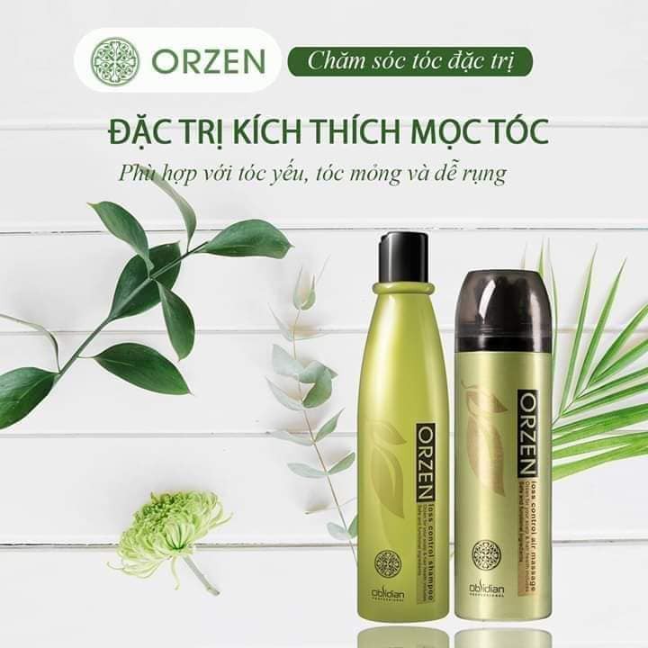 Bộ dầu gội kích mọc tóc và massage kích mọc tóc Orzen nhập khẩu Hàn Quốc sử dụng tại nhà