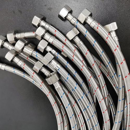 Dây cấp nước nóng lạnh - Dây cấp kim dùng vòi rửa chén, vòi lavabo nóng lạnh Foxis 50cm - 60cm