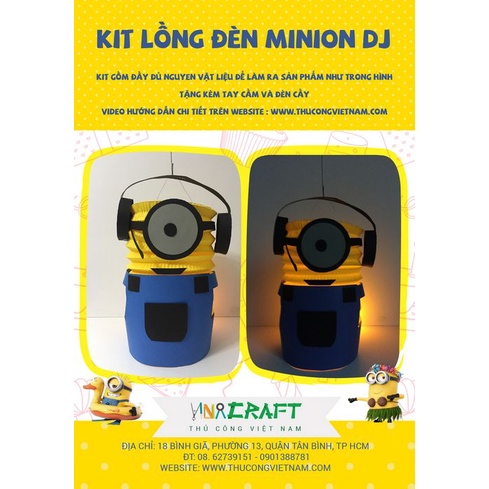 Kit lồng đèn giấy xếp Minion