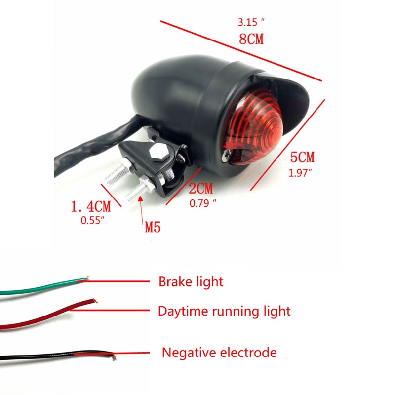 1 Đèn LED Đuôi Xe Mô Tô 12V Có Thể Điều Chỉnh