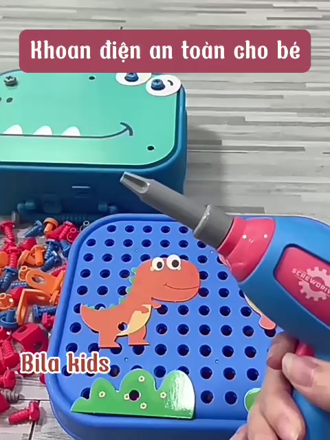Bộ đồ chơi kỹ sư lắp ráp kèm khoan điện