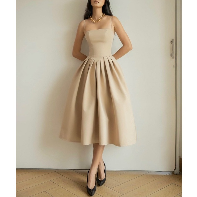 Đầm đi tiệc hai dây, thiết kế dáng xòe sang chảnh _ Venus Dress