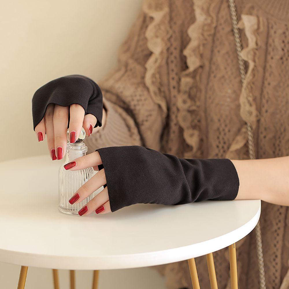 Găng Tay Len Co Giãn Màu Trơn Thời Trang Mùa Đông WMES15H Dành Cho Nữ