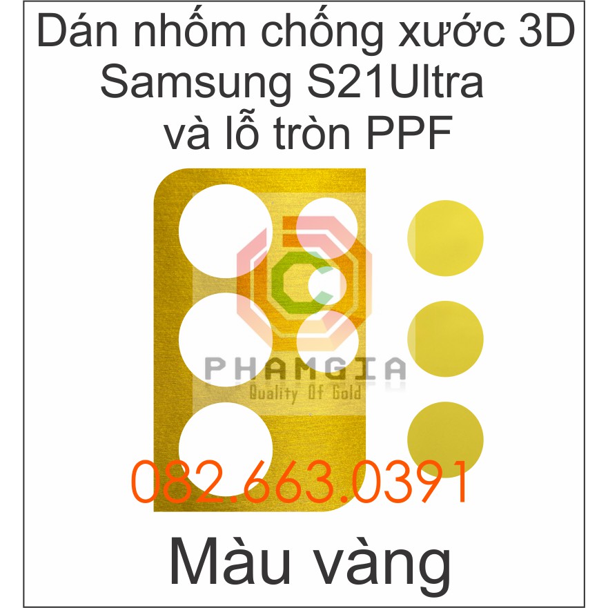 Dán decal nhôm chống xước camera Samsung S21 Ultra