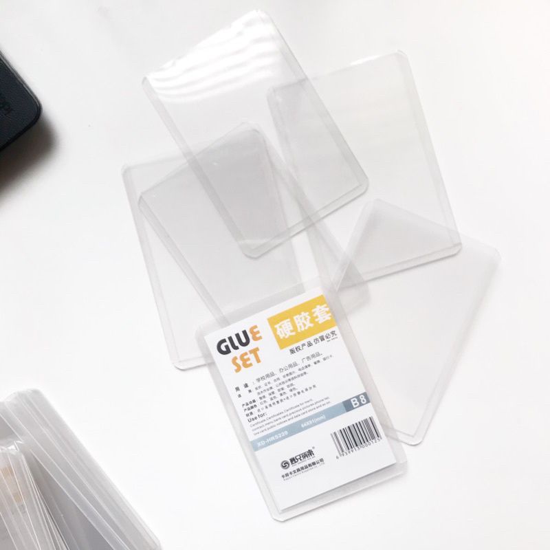Toploader B8 Trắng Glue Set - Thẻ Nhựa Đựng Card Idol