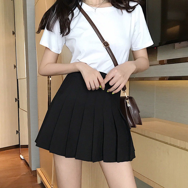 Chân Váy Xếp Li Lưng Cao Thời Trang Cao Cấp Freeship, Chân Váy Xoè Xếp Ly Phong Cách Cá Tính Thể Thao Siêu Xinh