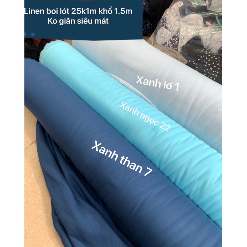 Vải Linen Boi Hàn Quốc 25k.1m có 16 màu