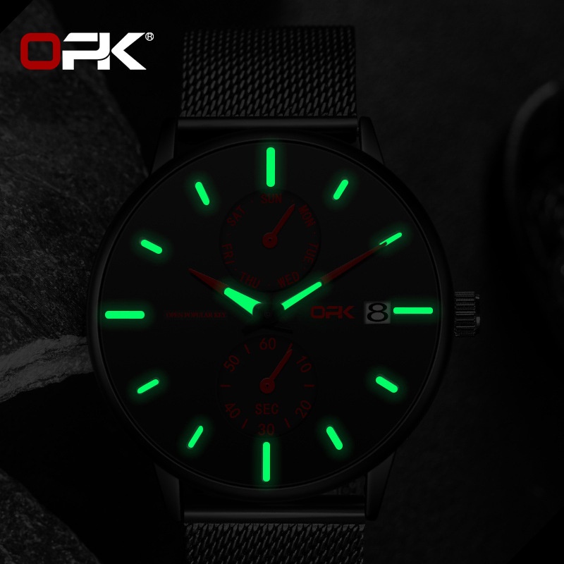 Đồng Hồ Nam Chính Hãng OPK TD5 Dây Thép Lưới Cao Cấp Kiểu Dáng Thời Trang Sang Trọng, Có Lịch Ngày, Đẹp Giá Rẻ | BigBuy360 - bigbuy360.vn