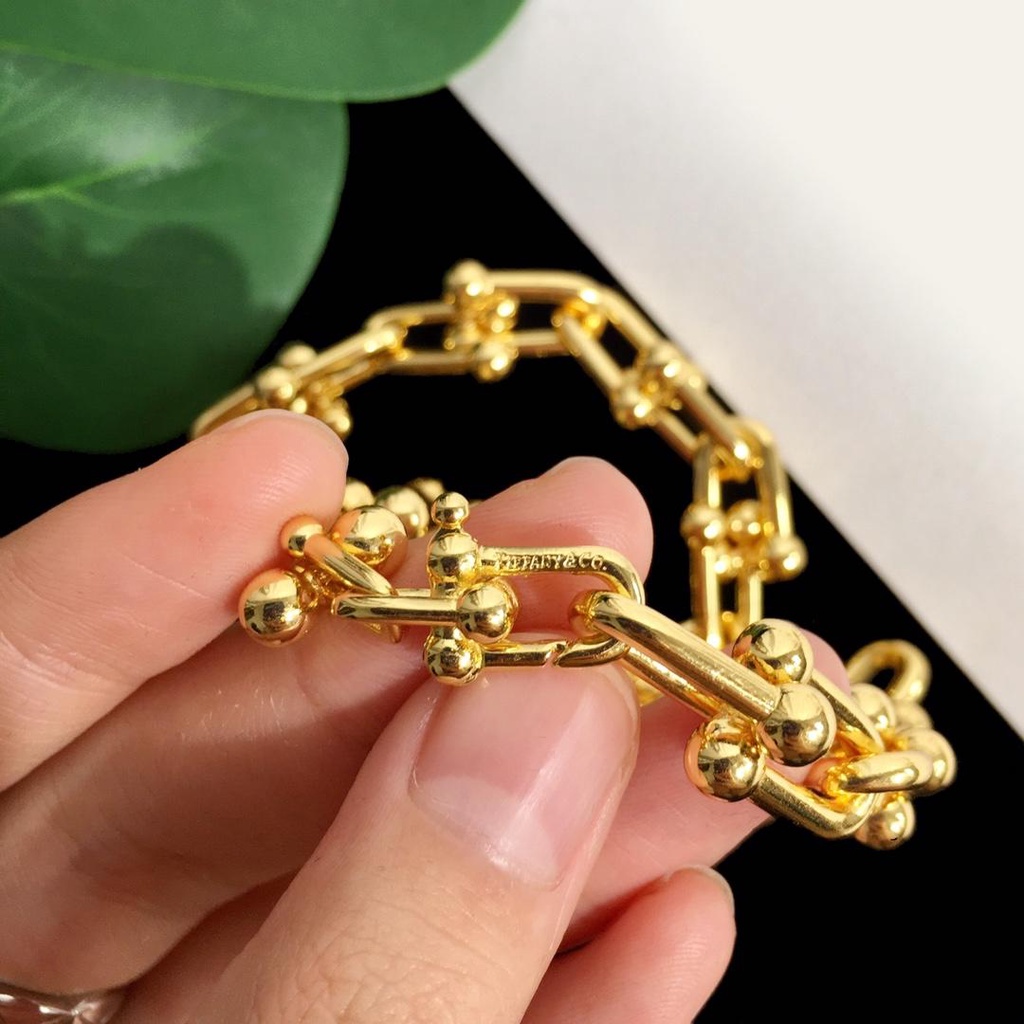 Vòng cổ Hình Chữ U Bằng Thép Không Gỉ Mạ Vàng 2023 45cm Thời Trang Cho Nữ