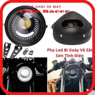 Đèn pha led ⭐𝑭𝑹𝑬𝑬𝑺𝑯𝑰𝑷⭐ đèn pha led bi xoáy xe máy class độ harley cafe racer chopper bobber cg125 gn125