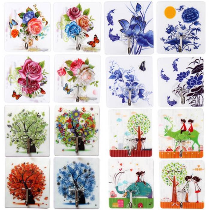 10 Móc Dán Tường Siêu Dính 3D Độc Đáo ( ngẫu nhiên )