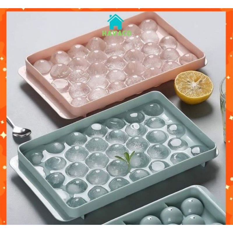 Khay làm đá, khay làm thạch tròn 33 viên